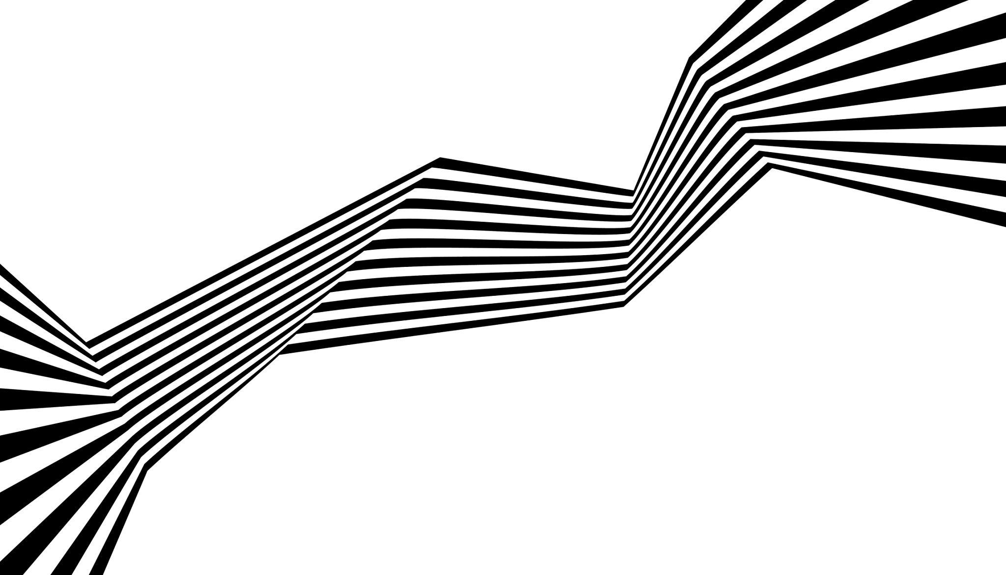 Abstract black and white zebra line artwork